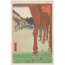 Estampe japonaise "Naitō Shinjuku at Yotsuya (Yotsuya Naitō Shinjuku)" par Utagawa Hiroshige, 歌川広重 (Utagawa Hiroshige I 歌川 広重)