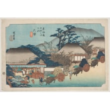 Japanese Print "Otsu: View of the Soii Tea-House" by Utagawa Hiroshige, 歌川広重 (Utagawa Hiroshige I 歌川 広重)