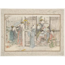 Estampe japonaise "Choyo in a Seiro" par Katsukawa Shuncho, 勝川春潮 (Katsukawa Shunchō 勝川 春潮)