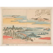 Japanese Print "Awaji Island, Suma On The Sea, The Sumiyoshi" by Totoya Hokkei, 魚屋北渓 (Totoya Hokkei)