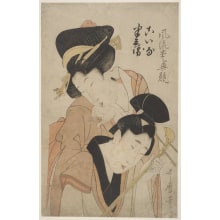 Japanese Print "Koina Ni Hanbei" by Kitagawa Utamaro II 二代 喜多川 歌麿