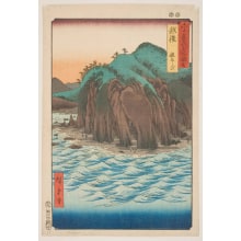 Estampe japonaise "Echigo: Oyashirazu" par Utagawa Hiroshige, 歌川広重 (Utagawa Hiroshige I 歌川 広重)