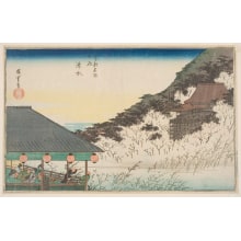 Japanese Print "The Kiyomizu Buddhist Temple" by Utagawa Hiroshige, 歌川広重 (Utagawa Hiroshige I 歌川 広重)