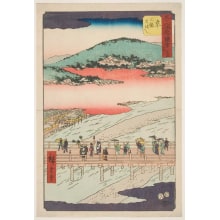 Estampe japonaise "Kyōto: The Great Bridge at Sanjō" par Utagawa Hiroshige, 歌川広重 (Utagawa Hiroshige I 歌川 広重)