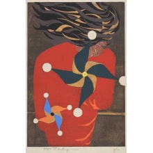 Estampe japonaise "Two Windmills (Futatsu no Kaze Guruma)" par Nakayama Tadashi