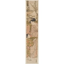 Estampe japonaise "Spring Greens" par Katsukawa Shuncho, 勝川春潮 (Katsukawa Shunchō 勝川 春潮)