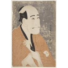 Estampe japonaise "Portrait of the Actor, Arashi Ryuso as the Money Lender Ishibe no Kinkichi" par Toshusai Sharaku, 東洲斎写楽 (Tōshūsai Sharaku 東洲斎 写楽)