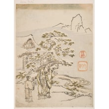 Japanese Print "A Chinese Sage" by Kano Geki
