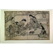 Nishikawa Sukenobu, 西川祐信 (Nishikawa Sukenobu)による浮世絵「Samurai Style Family (Buke-gata)」