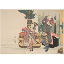 Japanese Print "Four Young "Green-House Beauties."" by Kitao Shigemasa, 北尾重政 (Kitao Shigemasa 北尾 重政, Katsukawa Shunshō 勝川 春章)