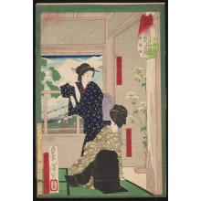 Estampe japonaise "The Isekan restaurant in the Minami-nabe District" par Tsukioka Yoshitoshi, 月岡芳年 (Tsukioka Yoshitoshi 月岡 芳年)