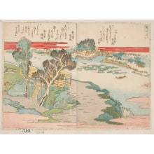 Totoya Hokkei, 魚屋北渓 (Totoya Hokkei)による浮世絵「Sumidagawa」