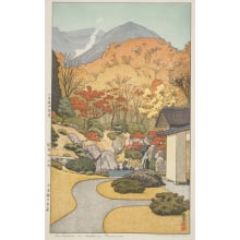 Estampe japonaise "Autumn in Hakone Museum" par Yoshida Toshi, 吉田遠志 (Toshi Yoshida)