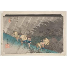 Japanese Print "Shōno: Driving Rain (Shōno, hakuu)" by Utagawa Hiroshige, 歌川広重 (Utagawa Hiroshige I 歌川 広重)