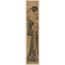 Chokosai Eisho, 鳥高斎栄昌 (Chōkōsai Eishō 鳥高斎 栄昌)による浮世絵「Standing Figure of a Yoshiwara Beauty」