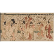 Estampe japonaise "Returning To His Yashiki" par Rekisentei Eiri
