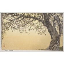 Estampe japonaise "Cherry Blossoms" par Yoshida Toshi, 吉田遠志 (Yoshida, Toshi)