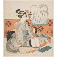 Totoya Hokkei, 魚屋北渓 (Totoya Hokkei)による浮世絵「An Osaka Geisha」