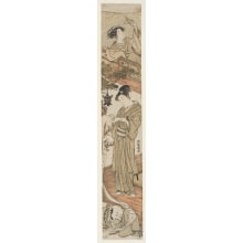 Estampe japonaise "The Ichiriki Teahouse Scene in Act VII of "Chushingura"" par Isoda Koryusai, 磯田湖龍齋 (Isoda Koryūsai 磯田 湖龍齋)