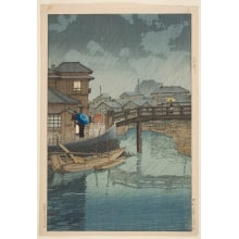 Kawase Hasui, 川瀬巴水 (Kawase Hasui)による浮世絵「Shinagawa」