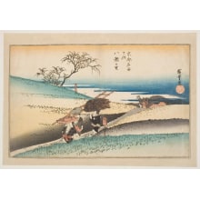 Estampe japonaise "The Village of Yase, a Suburb of Kyoto" par Utagawa Hiroshige, 歌川広重 (Utagawa Hiroshige I 歌川 広重)