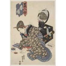 Estampe japonaise "A Spring Morning" par Utagawa Kunisada, 歌川国貞 (Utagawa Kunisada I 歌川 国貞)