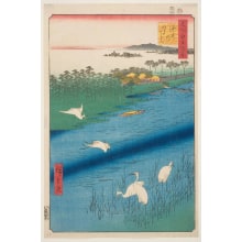 Japanese Print "Sakasai Ferry (Sakasai no watashi)" by Utagawa Hiroshige, 歌川広重 (Utagawa Hiroshige I 歌川 広重)