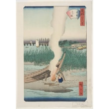 Japanese Print "The Three River-Mouths At Nakasu" by Utagawa Hiroshige II, 二歌川広重 (Utagawa Hiroshige II 二代 歌川 広重)