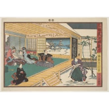 Estampe japonaise "Scene From Act Ix" par Utagawa Kunisada, 歌川国貞 (Utagawa Kunisada I 歌川 国貞)