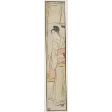 Torii Kiyonaga, 鳥居清長 (Torii Kiyonaga)创作的日本版画《Teahouse Waitress》