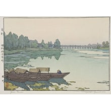 Estampe japonaise "Yodo River" par Yoshida Toshi, 吉田遠志 (Toshi Yoshida)