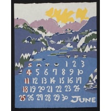 Estampe japonaise "June - Calendar 1978" par Nishijima, Takeshi