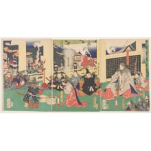 Estampe japonaise "Sōma's palace from the Zen Taiheiki" par Tsukioka Yoshitoshi, 月岡芳年 (Tsukioka Yoshitoshi 月岡 芳年)