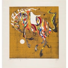 Nakayama Tadashiによる浮世絵「Afternoon of Decorated Horse (B)」