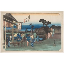 Japanese Print "Totsuka: Moto Machi Betsudo" by Utagawa Hiroshige, 歌川広重 (Utagawa Hiroshige I 歌川 広重)