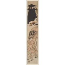 Estampe japonaise "The New Sugawara of the Tsuruya (Tsuruya uchi Shin Sugawara)" par Isoda Koryusai, 磯田湖龍齋 (Isoda Koryūsai 磯田 湖龍齋)