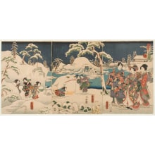 Japanese Print "The Eleventh Month (Yukimizuki)" by Utagawa Kunisada, 歌川国貞 (Utagawa Kunisada I 歌川 国貞)