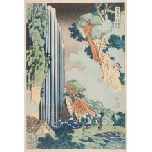 Katsushika Hokusai, 葛飾北斎 (Katsushika Hokusai 葛飾 北斎)による浮世絵「Ono Waterfall on the Kisokaidō」