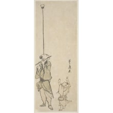 Estampe japonaise "A Strolling Juggler" par Utagawa Toyohiro, 歌川豊広 (Utagawa Toyohiro 歌川 豊広)
