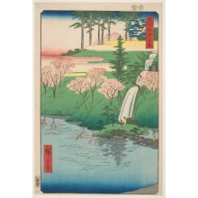 Estampe japonaise "Chiyogaike Pond at Meguro" par Utagawa Hiroshige, 歌川広重 (Utagawa Hiroshige I 歌川 広重)