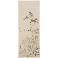 Japanese Print "Abe no Nakamaro" by Katsushika Hokusai, 葛飾北斎 (Katsushika Hokusai 葛飾 北斎)