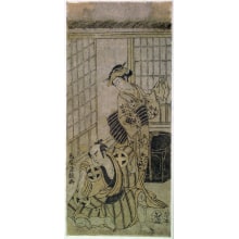 Japanese Print "Nakamura Kiyosaburo and Otani Hiroji III" by Torii Kiyotsune, 鳥居清経 (Torii Kiyotsune)