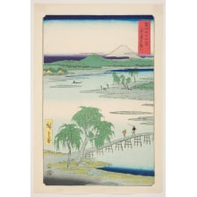 Japanese Print "Jewel River in Musashi Province (Musashi Tamagawa)" by Utagawa Hiroshige, 歌川広重 (Utagawa Hiroshige I 歌川 広重)