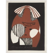 Japanischer Druck "Haniwa" von SAITO Kiyoshi