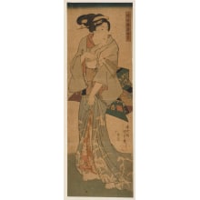 Estampe japonaise "A Geisha" par Utagawa Kunisada, 歌川国貞 (Utagawa Kunisada I 歌川 国貞)