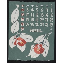 Estampe japonaise "April - Calendar 1978" par Nishijima, Takeshi