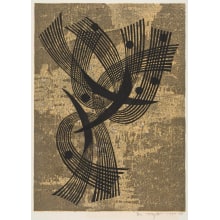 Estampe japonaise "Bird Series" par Fujita Fumio