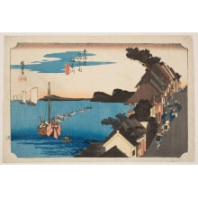 Estampe japonaise "Kanagawa: Sunset View" par Utagawa Hiroshige, 歌川広重 (Utagawa Hiroshige I 歌川 広重)
