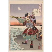 Estampe japonaise "Inamura-Ga-Saki Moon at Daybreak" par Tsukioka Yoshitoshi, 月岡芳年 (Tsukioka Yoshitoshi 月岡 芳年)