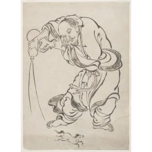 Estampe japonaise "Copy Of A Painting To Show Brush Strokes" par Unknown, 無款
